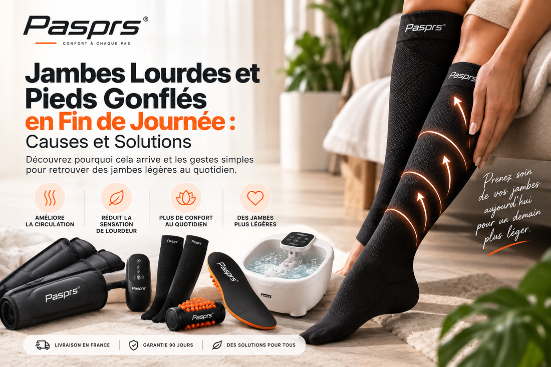 Jambes Lourdes et Pieds Gonflés en Fin de Journée : Causes et Solutions - Pasprs